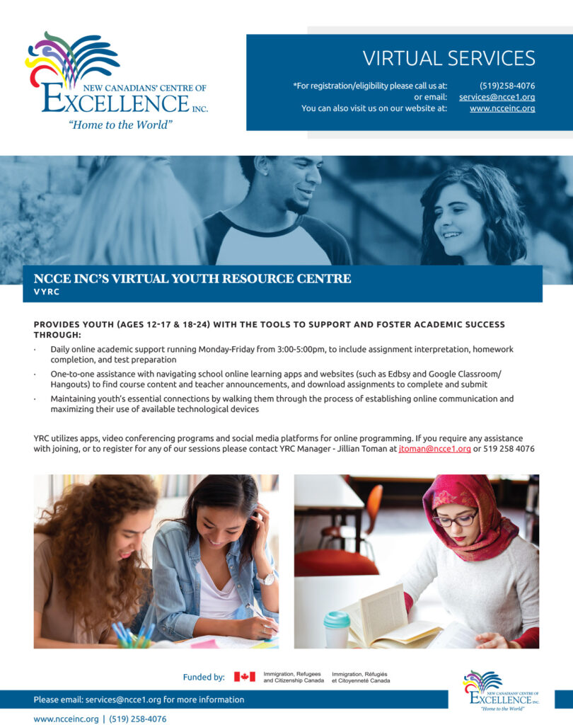 VYRC Academic Support Flyer