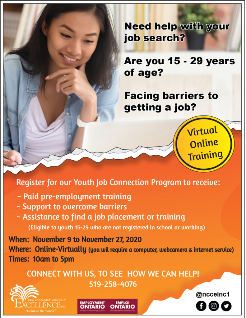 Virtual Youth Job Connection Program - New Canadians' Centre of ...