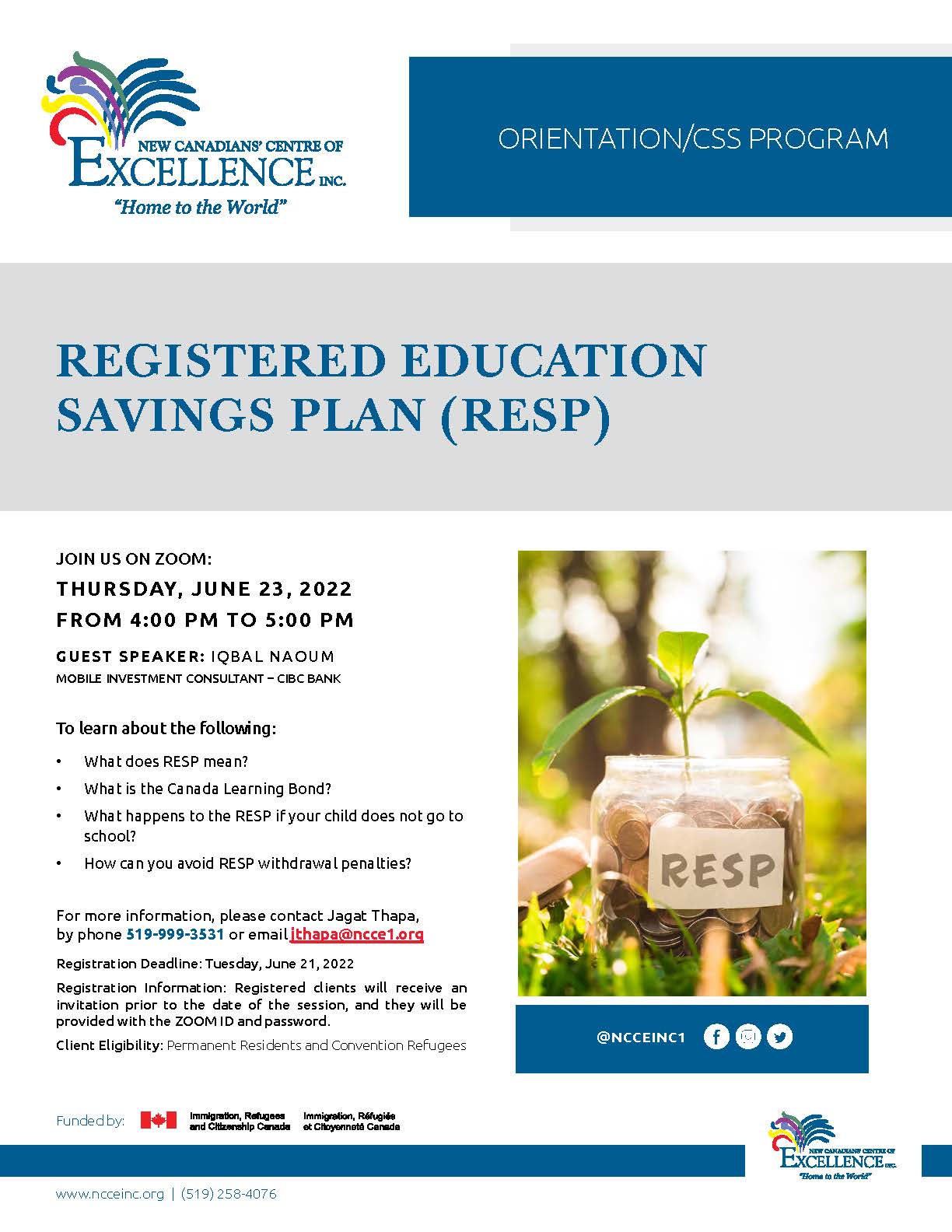 REGISTERED EDUCATION SAVINGS PLAN (RESP) FLYER